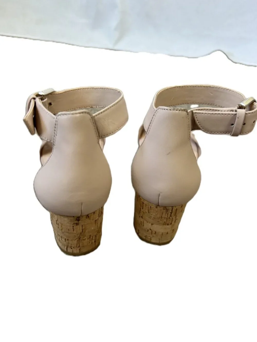 Kate Spade Wednesday Heel Leather Upper Pale Pink 6.5 Cork